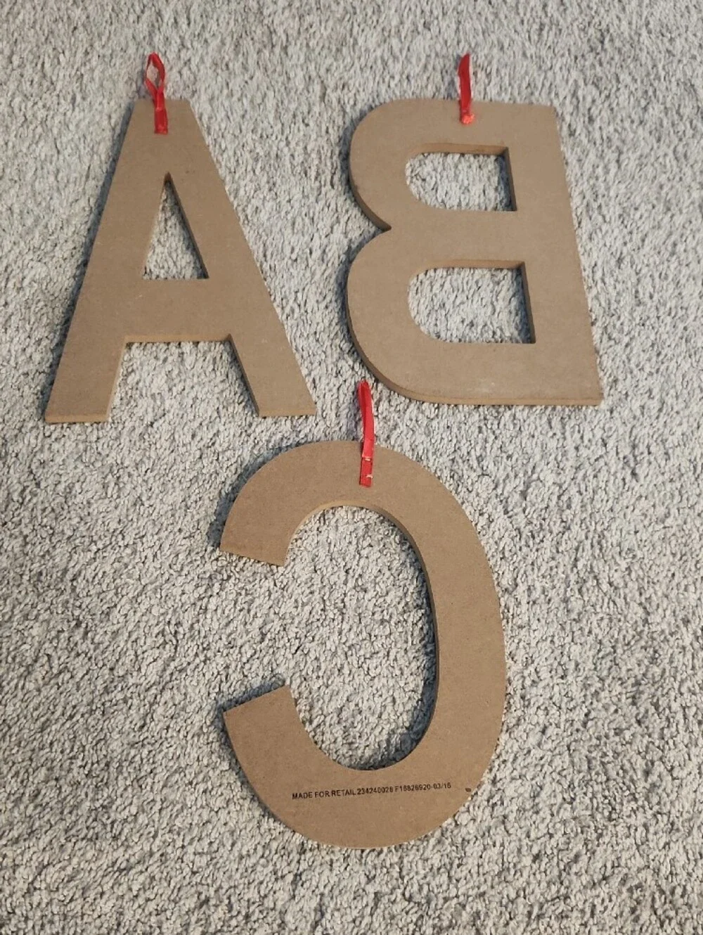 Black Stitched Look Alphabet Wall Letters - Single Letter Decor